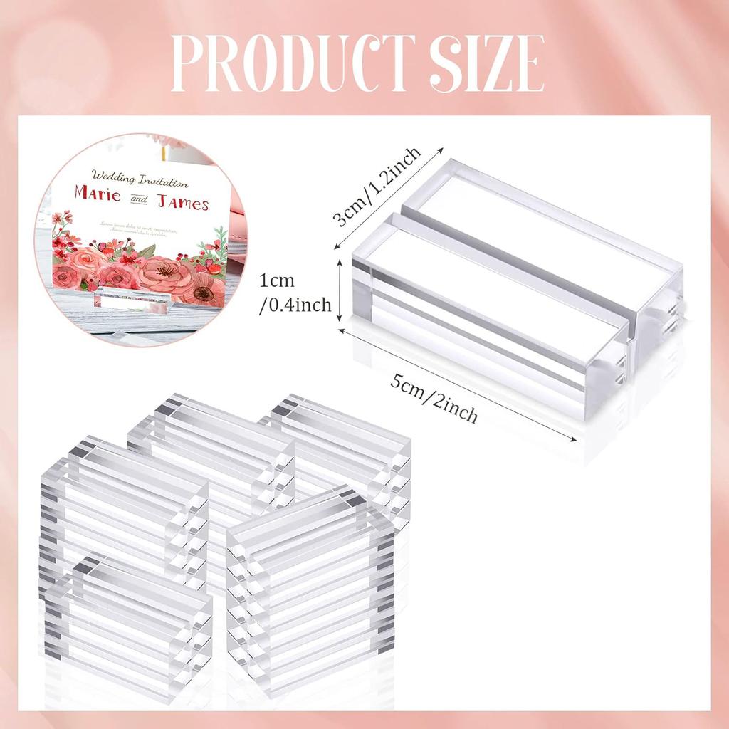 5/10/20Pcs Acrylic Stands Place Card Holders Table Number Stands Card Display for Table Photos Office Home Wedding Party Decor