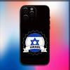 Чехол для телефона с эмблемой флага Израиля для iPhone 16,15,14,13,12,11,Pro,X,XS,Max,XR,Plus,Mini Мягкий черный чехол