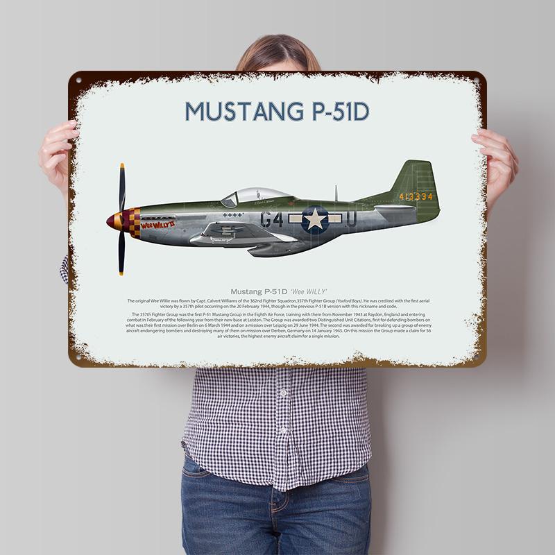 Mustang D Wee Willy Tin Poster Customized Wall Art Retro Vintage Metal Signs for Fans Room Bedroom Decorations House Desk Decor