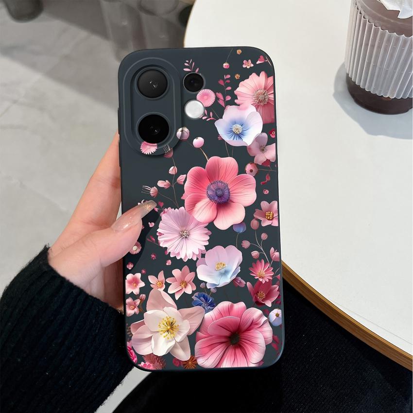 Чехол для телефона Vivo V60 V50 V40 Lite V30 V20 SE V70 FE, разноцветные сердечки, полная защита, мягкий гладкий корпус из жидкого силикона для Vivo, ударопрочный чехол