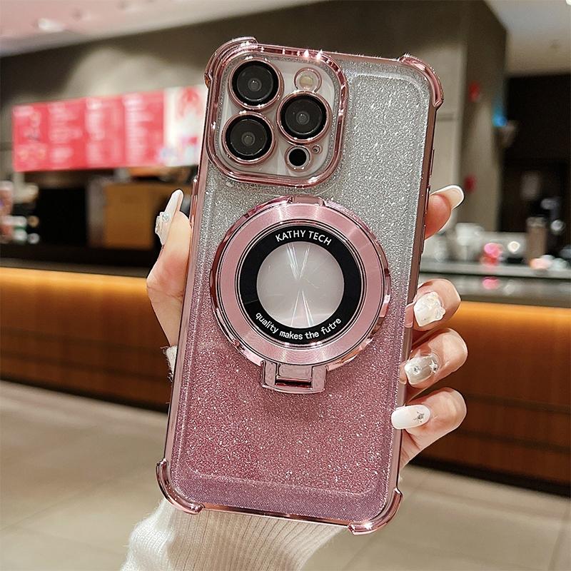 Magic7lite Роскошный чехол-держатель с блестками для Huawei Honor Magic 7 Magic7 Lite X9c Airbag Противоударный силиконовый чехол-подставка