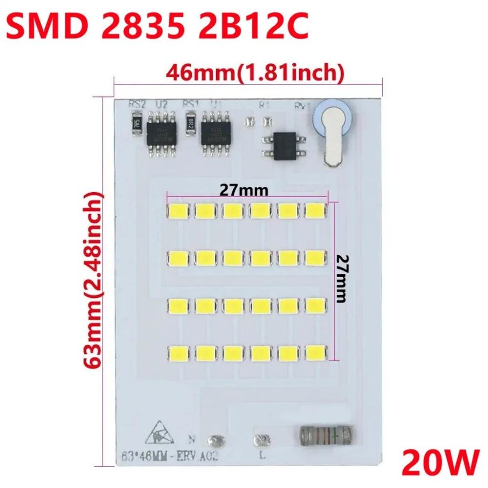 Светодиодные лампы чипы 220 В SMD чип 2835 Smart IC светодиодный модуль Замена 10 Вт 20 Вт 30 Вт 50 Вт 100 Вт для наружного прожектора прожектор