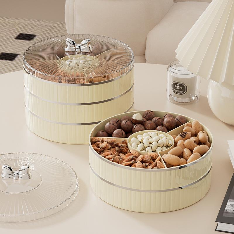 Light Luxury Multi-layer Fruit Plate Living Room Coffee Table Snacks Melon Seeds Dried Fruit Box Nuts Compartment Storage Box