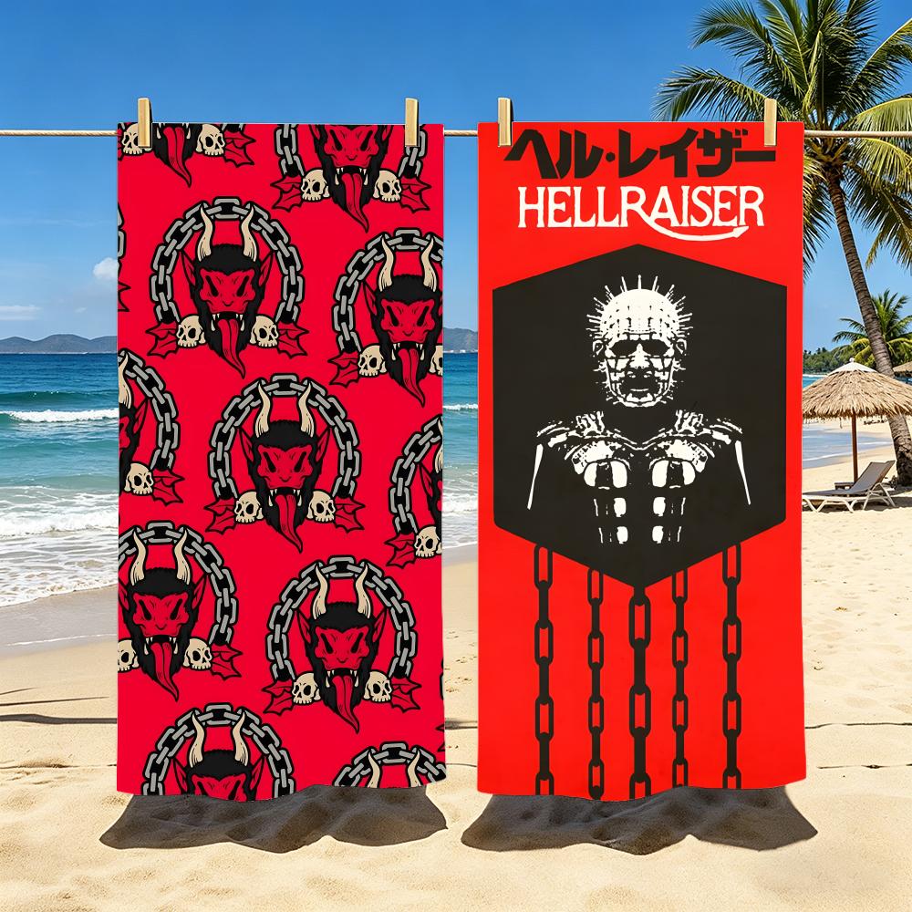 Полотенце Hellraiser Полиэстер Пляжное полотенце Быстросохнущее Без песка Полотенце для ванны для лета Бассейна Путешествий Отпуска