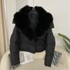 White Duck Down Jacket Autumn Winter Clothing Female Parkas Big Natural Fox Fur Coat Women Feather Short Puffer Coat