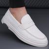 Fashion Spring Autumn New Platform Leather Shoes for Men Fashion Casual Solid Color Designer Shoes Male Soft  Sole Loafers Man