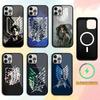 Чехол для телефона Атака Титанов Для iPhone 17,16,15,14,13,Pro,Max,Plus,Магнитный Для Magsafe Беспроводной Зарядки