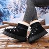Женские ботильоны 2025 Новые с круглым носком Плюшевые Теплые Повседневные туфли для женщин Толстая подошва Перекрестный ремешок Зимние ботинки Женские Zapatos De Mujer