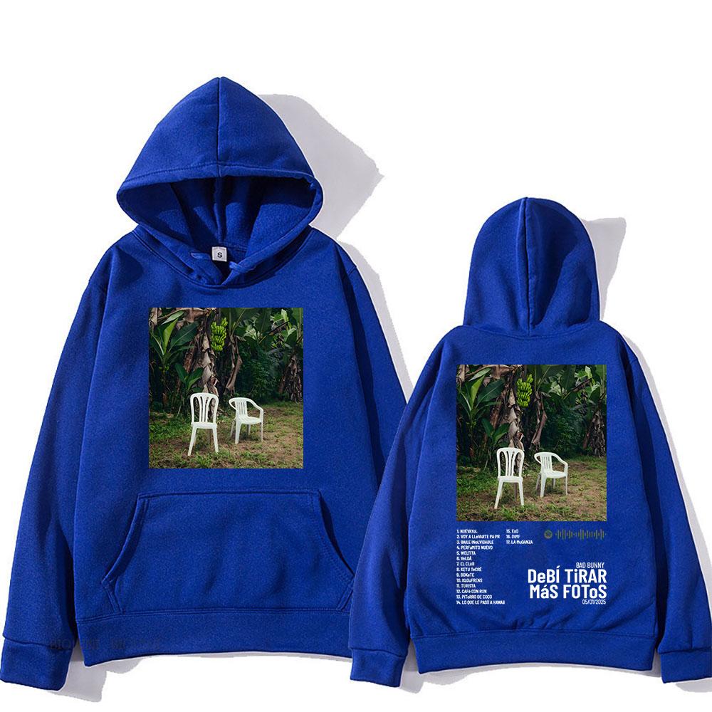 Tropic-gig Men Hoodie Hooded Top, Banana Grove Photo Front & Album Text Back Print, Warm Fleece Pullover Sweatshirt for City Street Fits
