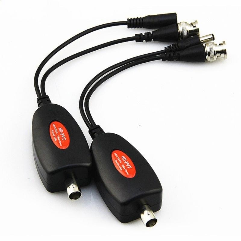 1-канальная система питания по коаксиальному кабелю для камер видеонаблюдения AHD/CVI, блок питания, коаксиальные видеопередатчики, до 400 м