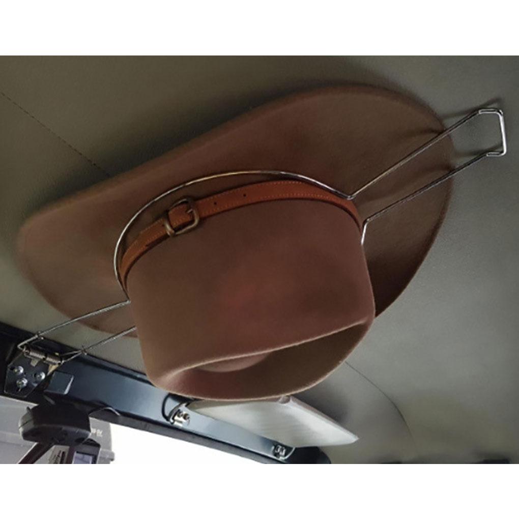 2pcs/set Hat Hanging Rack Storage Rack Stand Holder Stainless Steel Hat Rack Built In Spring