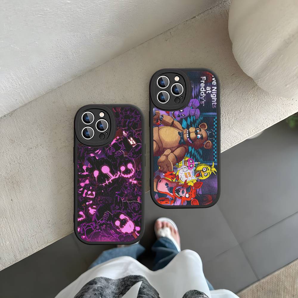 F-FNAF Пять ночей с Фредди Чехол для телефона для iPhone 16 15 14 13 Pro Max 11 12 Plus Кожаный Силиконовый Чехол