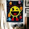 Pac-Man B Wall Hanging Printed Fabric Blanket Decorative Tapestries for Bedroom Living Room Home Decor