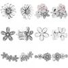 Original 925 Sterling Silver Pave Daisy Clusters Flower Statemen Poetic Blooms Stud Earring For Women Gift Popular Diy Jewelry