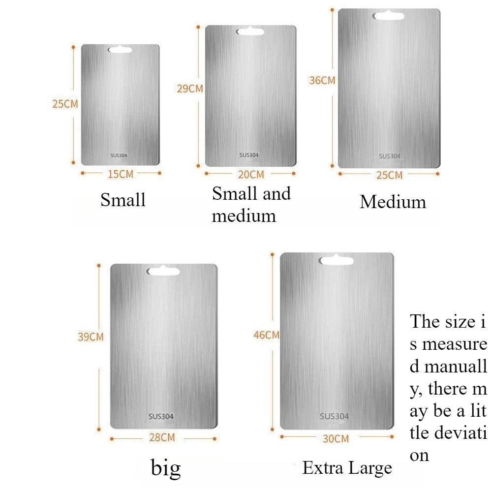 304 Нержавеющая сталь Разделочная доска Кухонная Разделочная доска Пищевого класса Двусторонняя Разделочная подкладка Подходит для мяса, фруктов и овощей