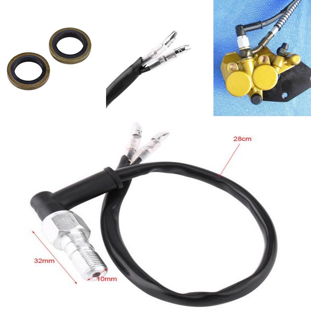 New 1x Motorcycle Steel Hydraulic Brake Pressure Light Switch Bolt 10mm X 1.25 Pitch