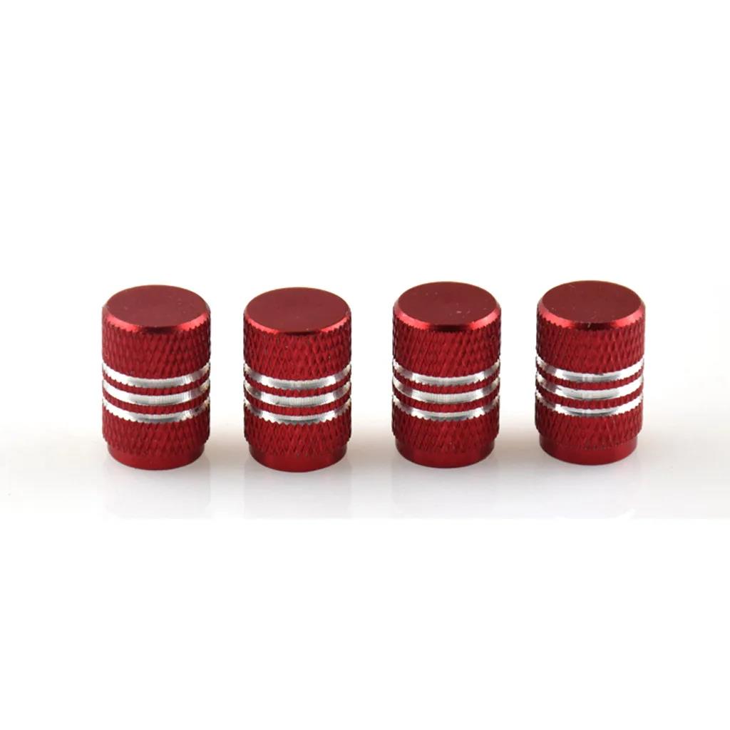 4PCS Car Tire Valve Stems Cap Knurling Style Tire Valve Cap Aluminum Tire Wheel Stem Air Valve Cap Universal Car Accessories Stem Caps1