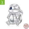 925 Silver Beads Easter Bunny Egg Beads Niche Design Light Luxury Diy Bracelet Beaded Accessories