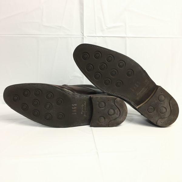 Винтажные туфли DAKS Wingtip для бизнеса коричневые размер 40.5 25.0-25.5 мужские(ИСПОЛЬЗОВАЛ)