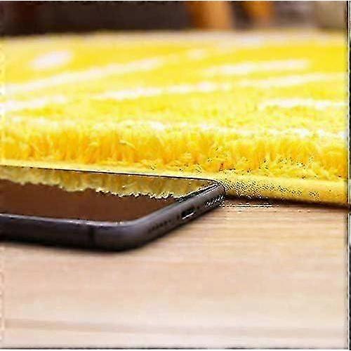 Rainbow/Lemon Rug Carpet Water Absorption Non-Slip Bedroom Bathroom Door Mat (Lemon S) - 49*83cm