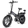 Tesway X7 Cargo E-Bike with Max Load 150kg, 750W Motor, 48V 30Ah Battery, Full Suspension, Disc Brakes, Color LCD Display, 20" Tires, IPX6 Waterproof