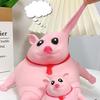 TPR Squishy Pig Stress Relief Toy Filled With Sand, Sensory Fidget Toys For Adults Teens, Funny Squeeze Sensory Toys