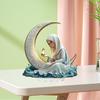 Moon Nun Acrylic Sign Decorative Plaque Artwork Tabletop Decoration Desktop Ornament for Office