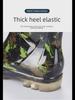 Мужские прочные черные высокие нескользящие резиновые сапоги