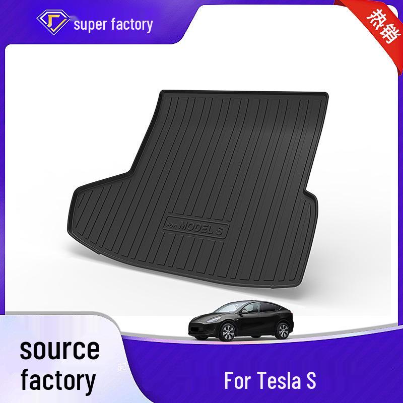Коврик для багажника и переднего багажника Tesla Model S, водонепроницаемый, цельный.