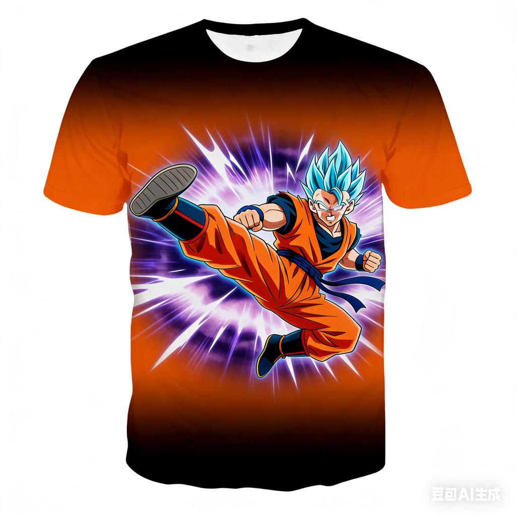Anime Dragon Ball Son Goku 3D Print Mans T Shirt Summer Fashion Casual T-shirt Mans Children's Clothing T-shirt Tops