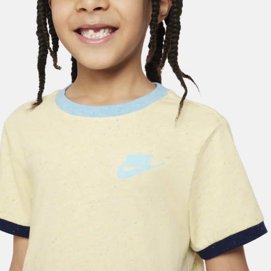 Nike T Shirt SPORTSWEAR Soft Yellow Kids' (Unisex) T-Shirts HF2119 785