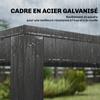 Garden Furniture Set, 7-Piece, Wood-Effect Table, 6 Textilene Chairs, 140 x 80 x 72 cm, Grey