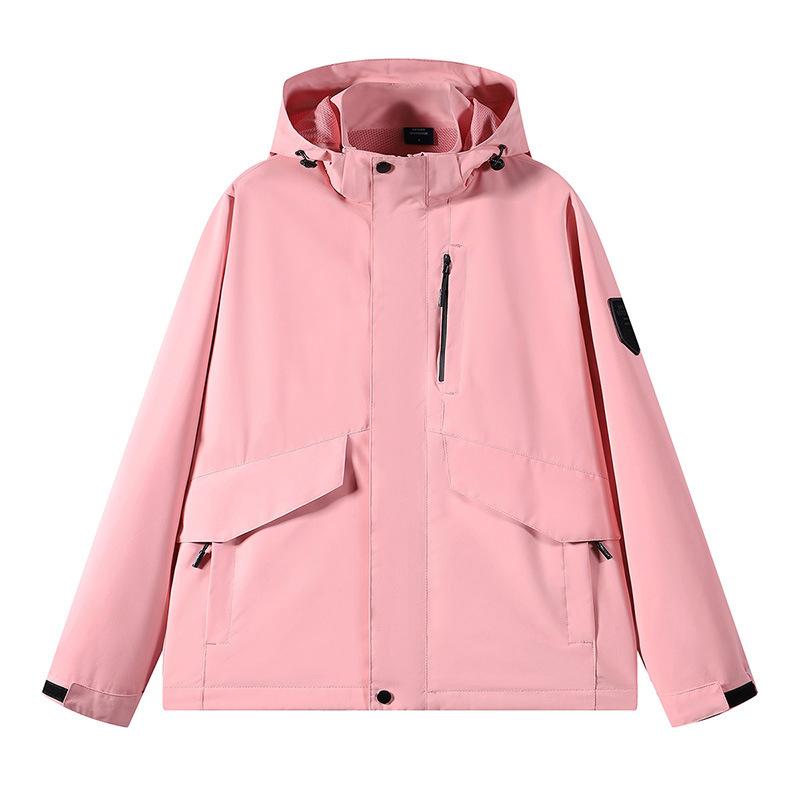 Spring and Autumn New Outdoor Jacket Men's and Women's Same Hooded Windproof Mountaineering Jacket Autumn Men's