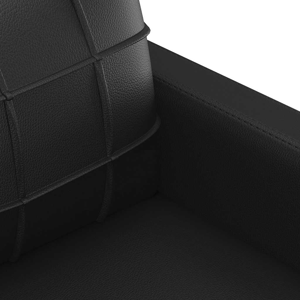 Vidaxl 2-Osobowa Sofa, Czarna, 120 Cm, Sztuczna Skóra