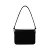 TORY BURCH Tang Libaiqi T Monogram Adjustable Shoulder Strap Magnetic Buckle Closure Cotton Shoulder Bag Women's Black 152305-001
