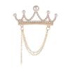 Brooch Corsage Crown with Tassel Chain High-end Anti-exposure Pin