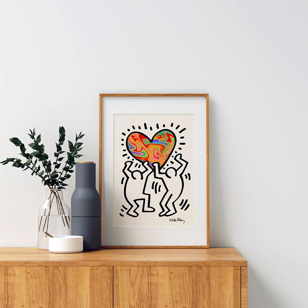 Nordic Poster Холст Картина Абстракция Keith Heart Выставка Настенная Художественная Печать Минимализм Современная Поп Картина Для Декора Гостиной Без Рамы