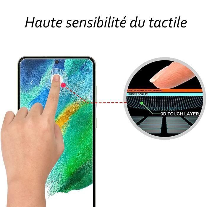 Coque de protection - Toproduits® - Samsung Galaxy S21 FE - Noir - Verre trempé - Souple