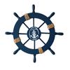 Деревянный штурвал / якорь в средиземноморском стиле, декоративный подвесной элемент - декор для стен комнаты в морской тематике, аксессуары для фотостены