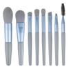 Professional Plastic Handle Makeup Brushes Set Soft Synthetic Powder Foundation Eyeshadow Makeup Brushes 8 Pieces
