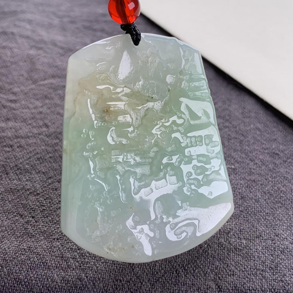 Burma A-Grade Natural Jade Leaf Pi Xiu Pendant