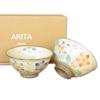 Подарок для супружеской пары из риса Arita ware, рисовый цветок, сделанный в Японии, парная чаша, подарок, чаша, пара, в коробке, стильный, чаша, горечавка,