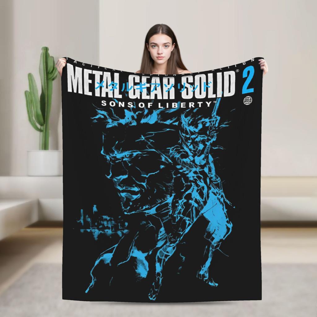Игровой Метал Гир Солид Вариант С Фланелевые Одеяла MGS Готический Фантом Хипстер Винтажное Плед Покрывало 150*125см Ультра-Мягкое