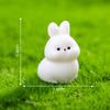 Luminous Mini Rabbit Figurine Cartoon Carrot Bunny Micro Landscape Ornament Dollhouse Model Car Interior Home Desktop Decoration