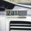 Новая Горячая Распродажа 2 в 1 Автомобильные Часы Термометр Тип на Присоске Часы Термометр Прозрачный Цифровой ЖК-дисплей Часы 10 Кнопочных Батареек
