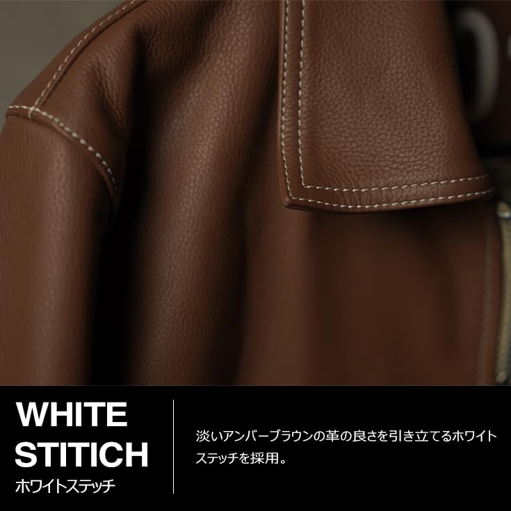 VALLET Куртка из натуральной кожи одинарная косуха VALLET01AN размер LL коричневый [Liugoo Leathers] (Валетт) Мужской