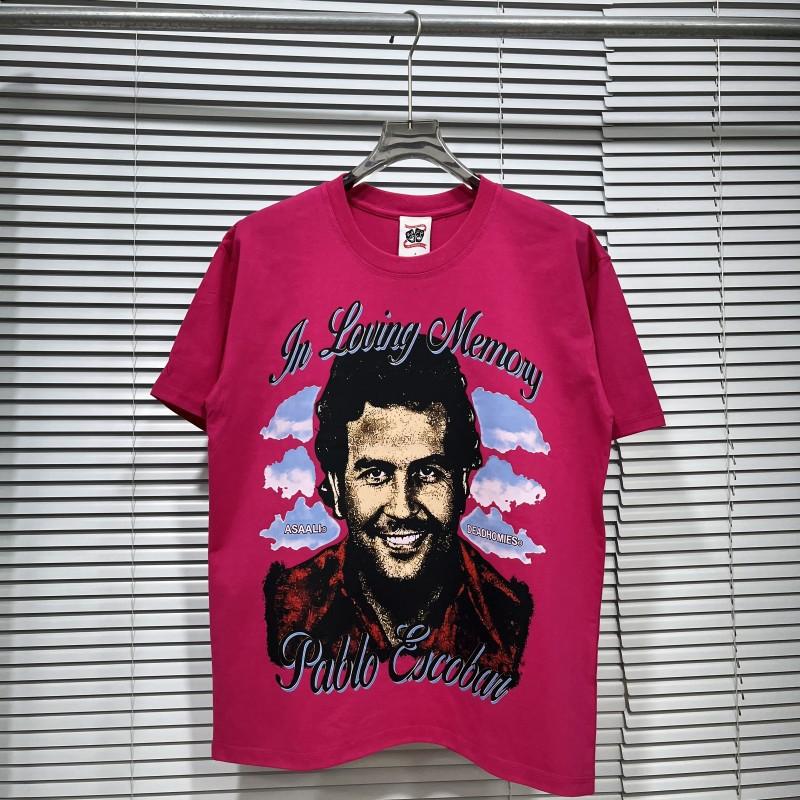 Mens Cotton Graphic Tee Streetwear Loose Fit Short Sleeve T-Shirt Casual Wear
