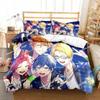 Новый Аниме Рок-группа Ensemble Stars Все Сезоны Полуторный Комплект Постельного Белья 3 Предмета Комплект Одеяла Пододеяльник Двуспальный Кинг Чехол для Одеяла