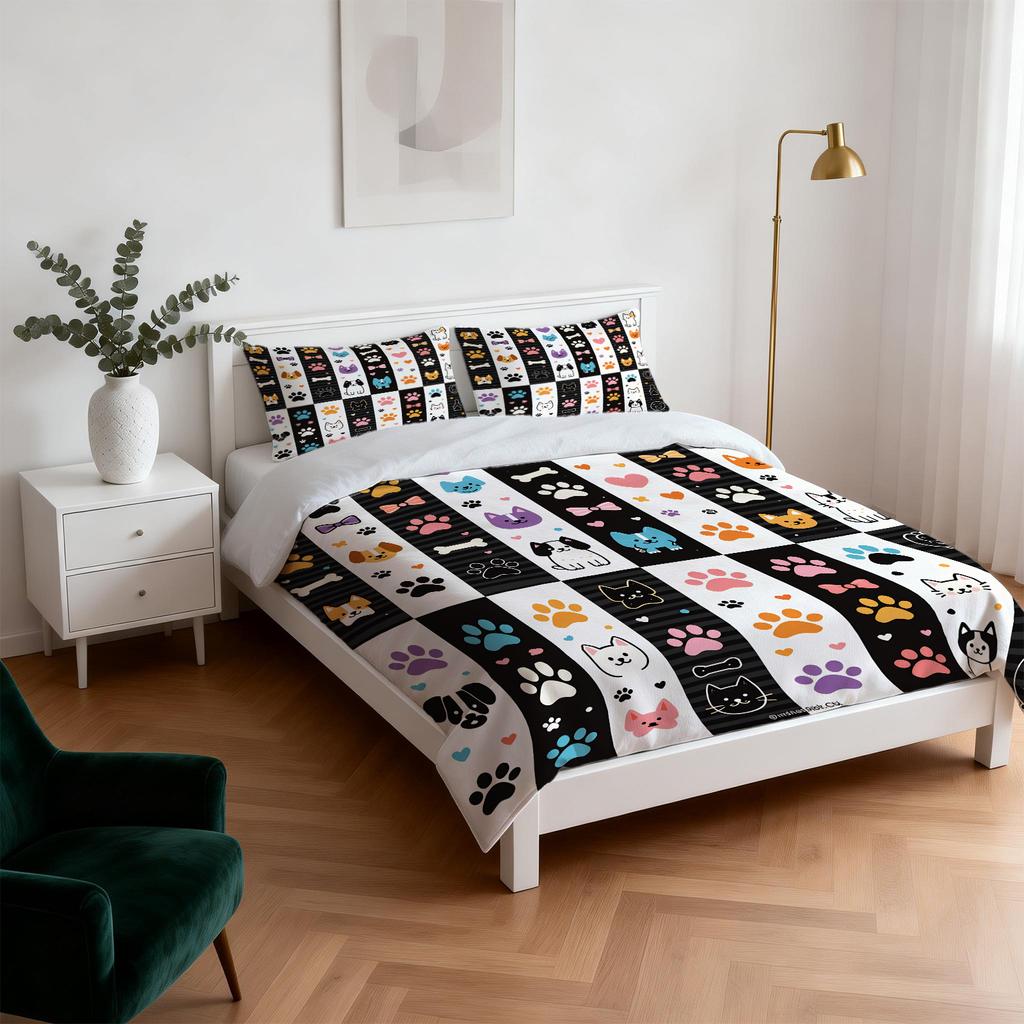 Euphoria Season 3 - Dog Print Duvet Cover Set, Soft, Skin-Friendly, And Comfortable, Suitable For Teenagers' Bedrooms.
