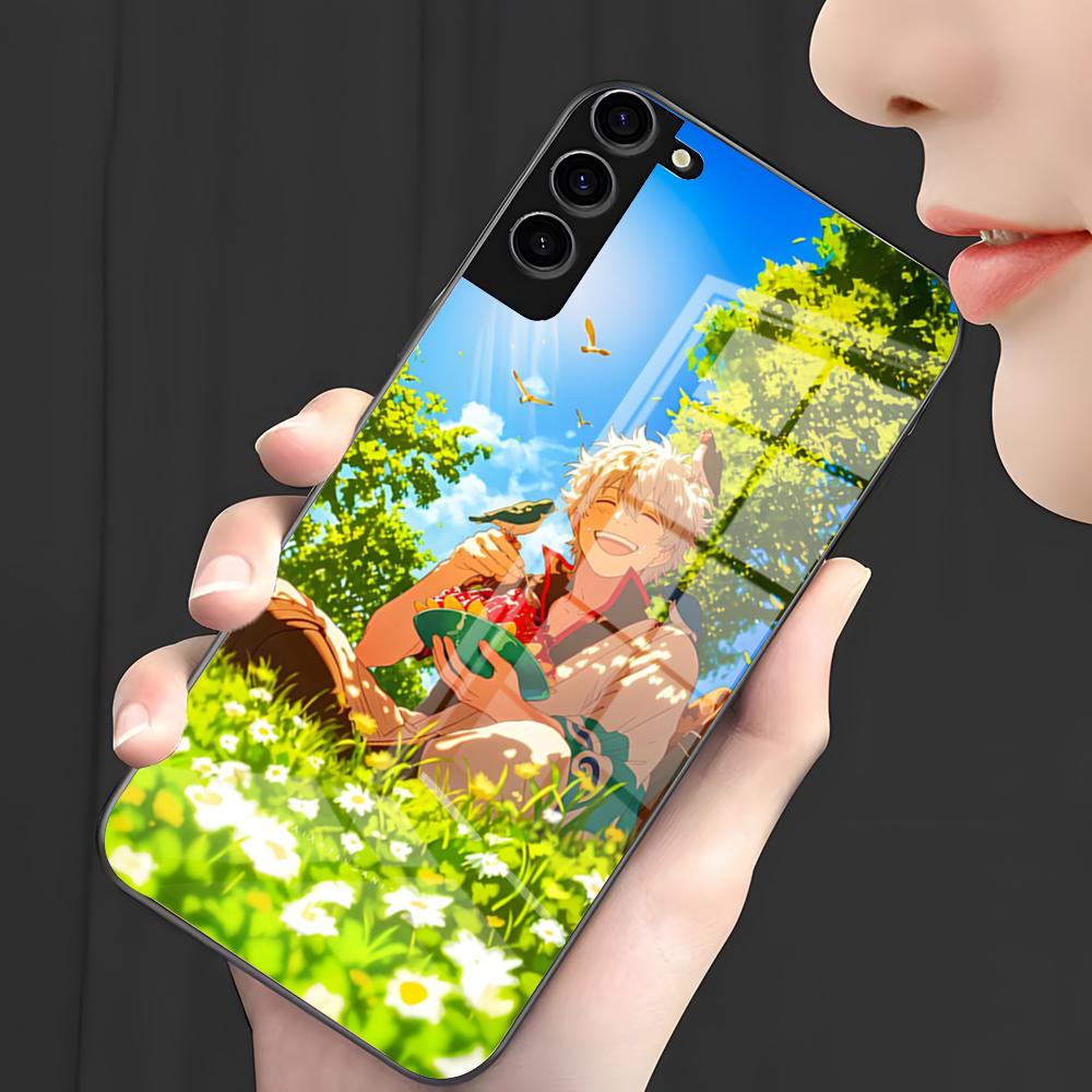 Чехол для телефона аниме G-Gintama для Samsung A25 A13 A33 5G A54 A36 A35 A56 A52 A14 Ударопрочный стеклянный чехол